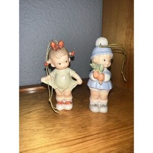 Enesco (1992) Memories of Yesterday Set Of‎ 2 Ornaments 527033 & 527041
